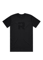 Black on black tee
