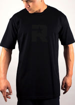 Black on black tee